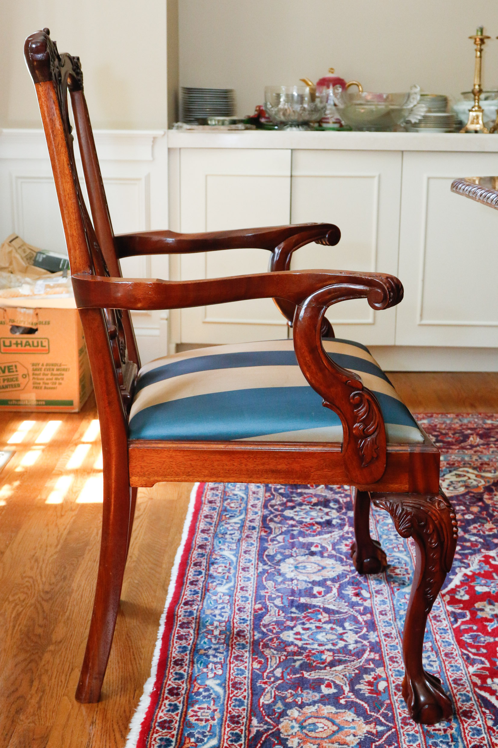 Chippendale-Style Dining Table and Chair Set