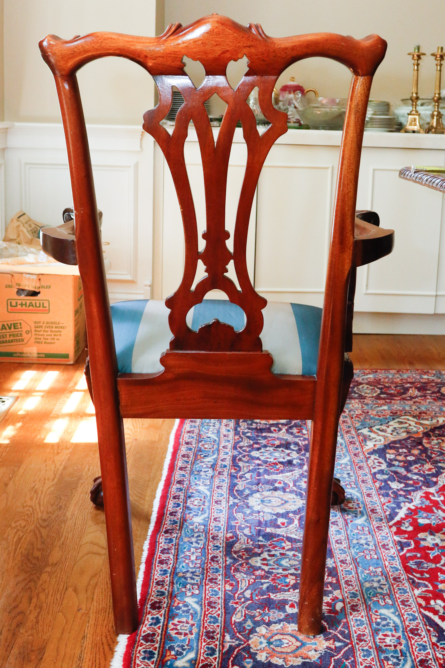 Chippendale-Style Dining Table and Chair Set