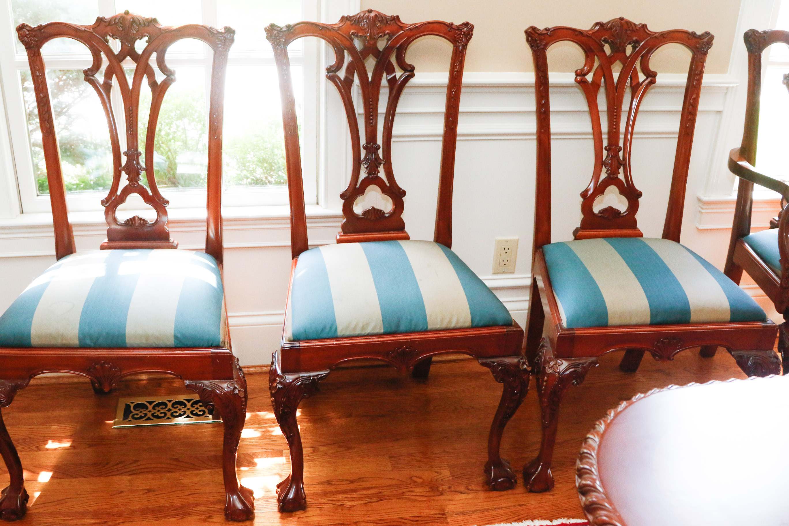 Chippendale-Style Dining Table and Chair Set