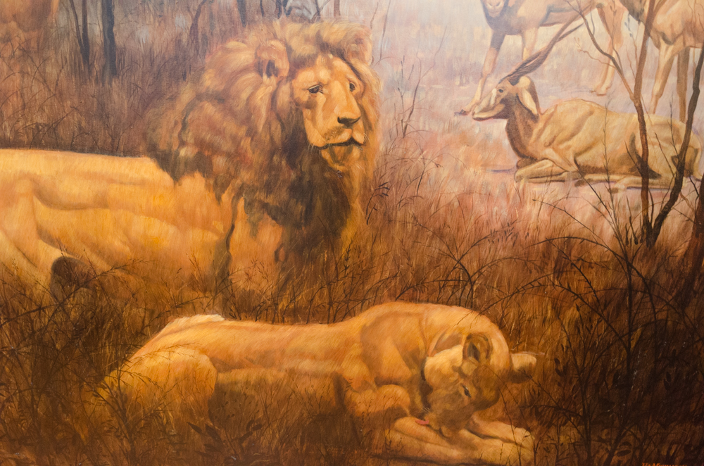Hippolyte Alexandre Michallon "Dans Le Serengeti" Oil Painting