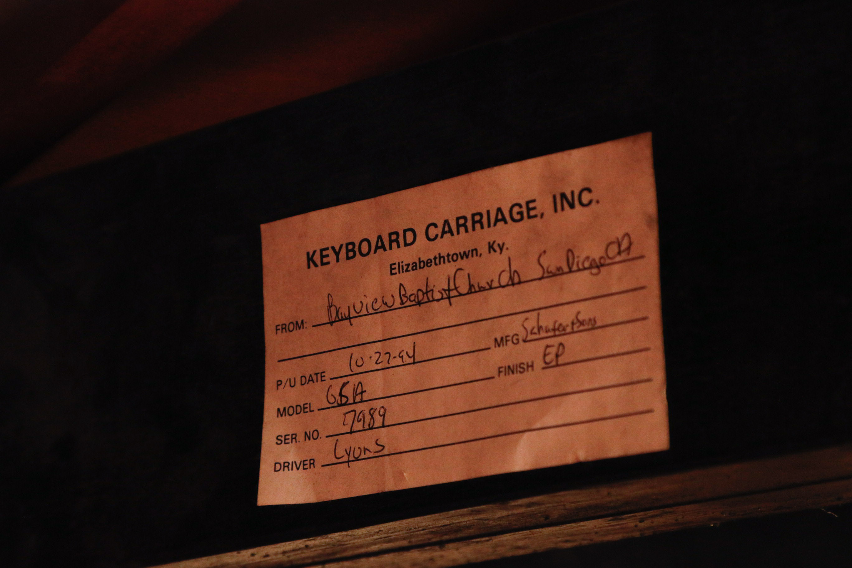 Schafer & Sons Baby Grand Piano