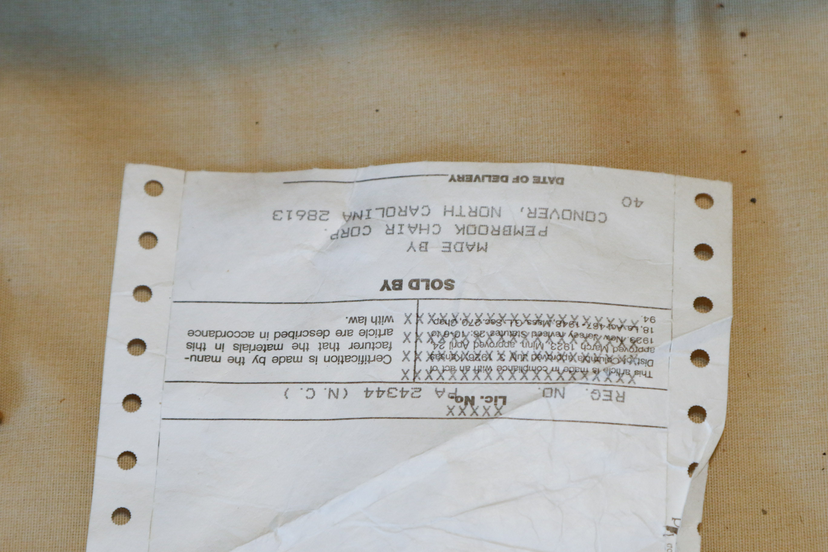 Pembrook Chair Corp. Arm Chair