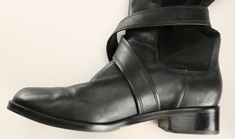 Pair of Black Leather Cole Haan High Boots