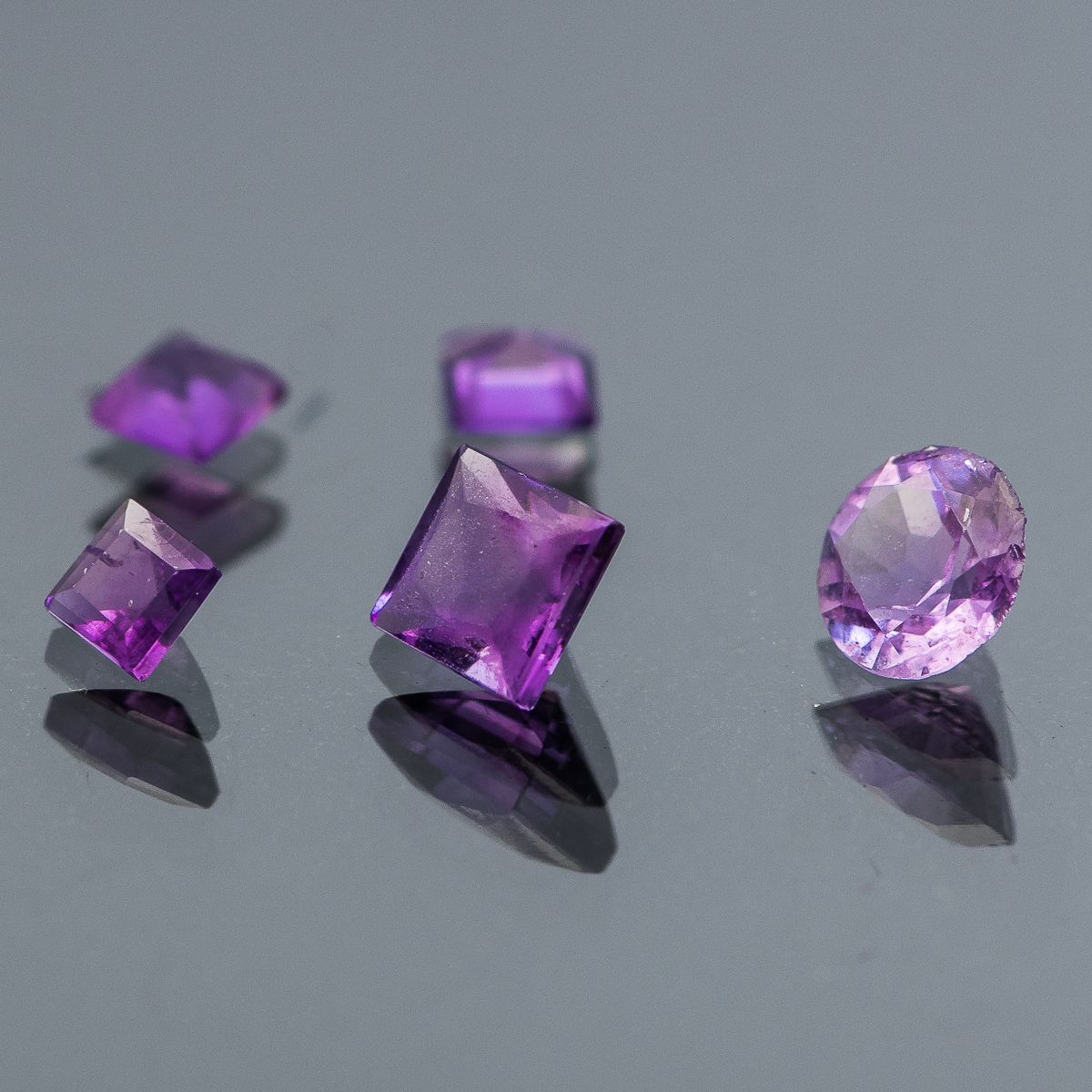 Assortment of Loose Purple Stones