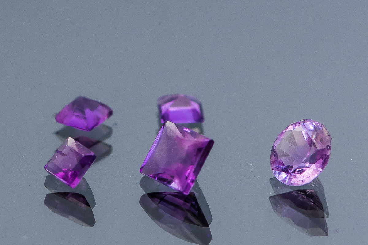 Assortment of Loose Purple Stones