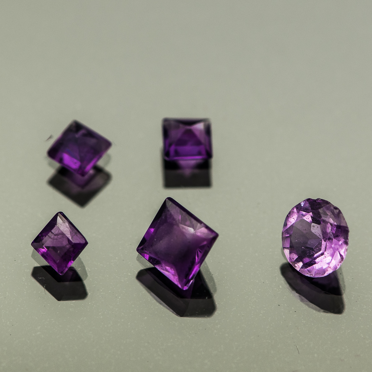 Assortment of Loose Purple Stones