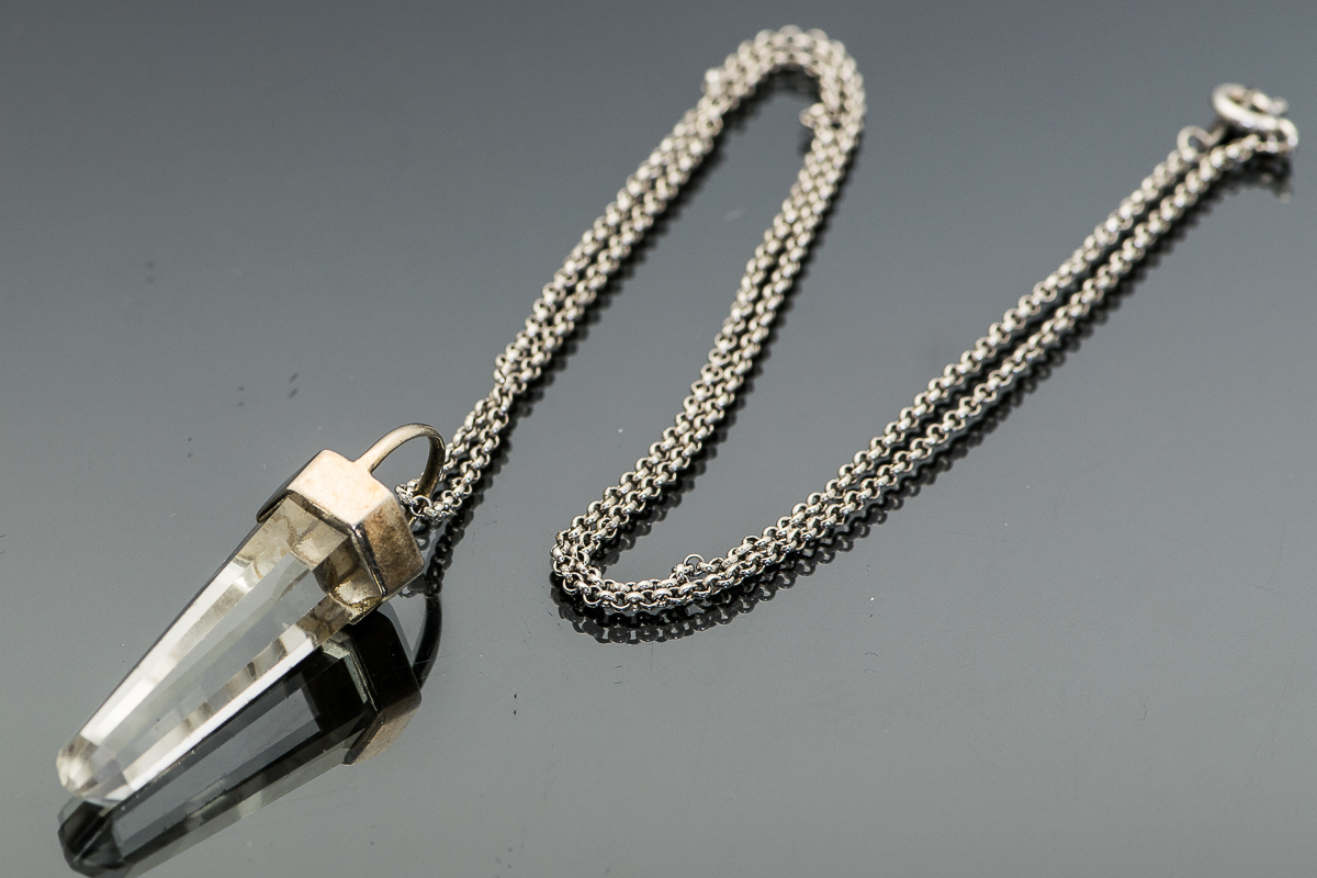 Sterling Silver Drop Pendant Necklace