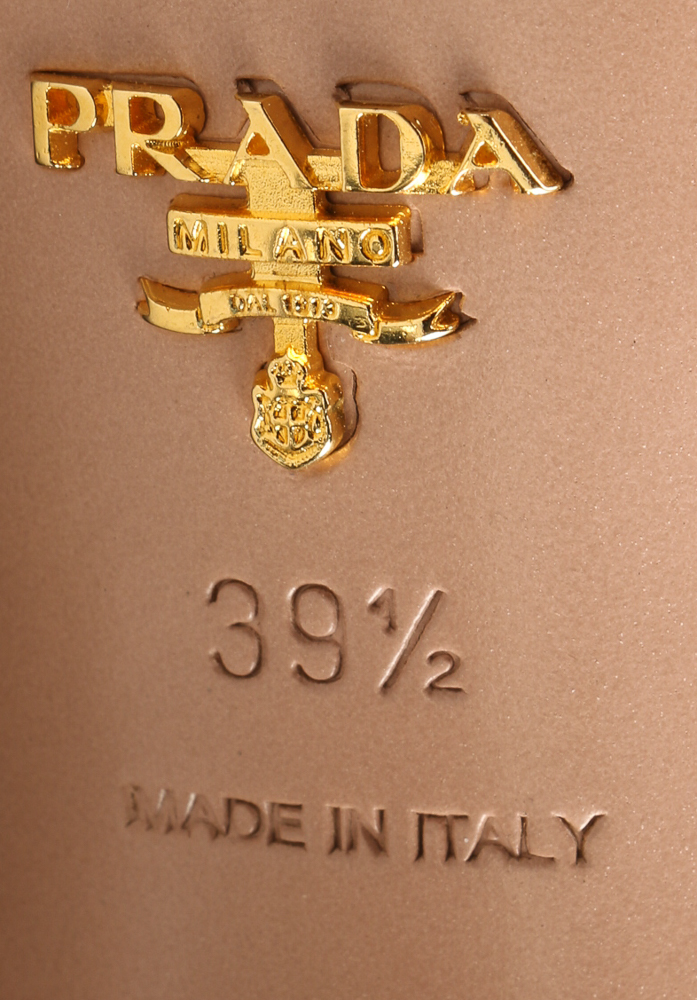 Pair of Prada Black Patent Leather Heels