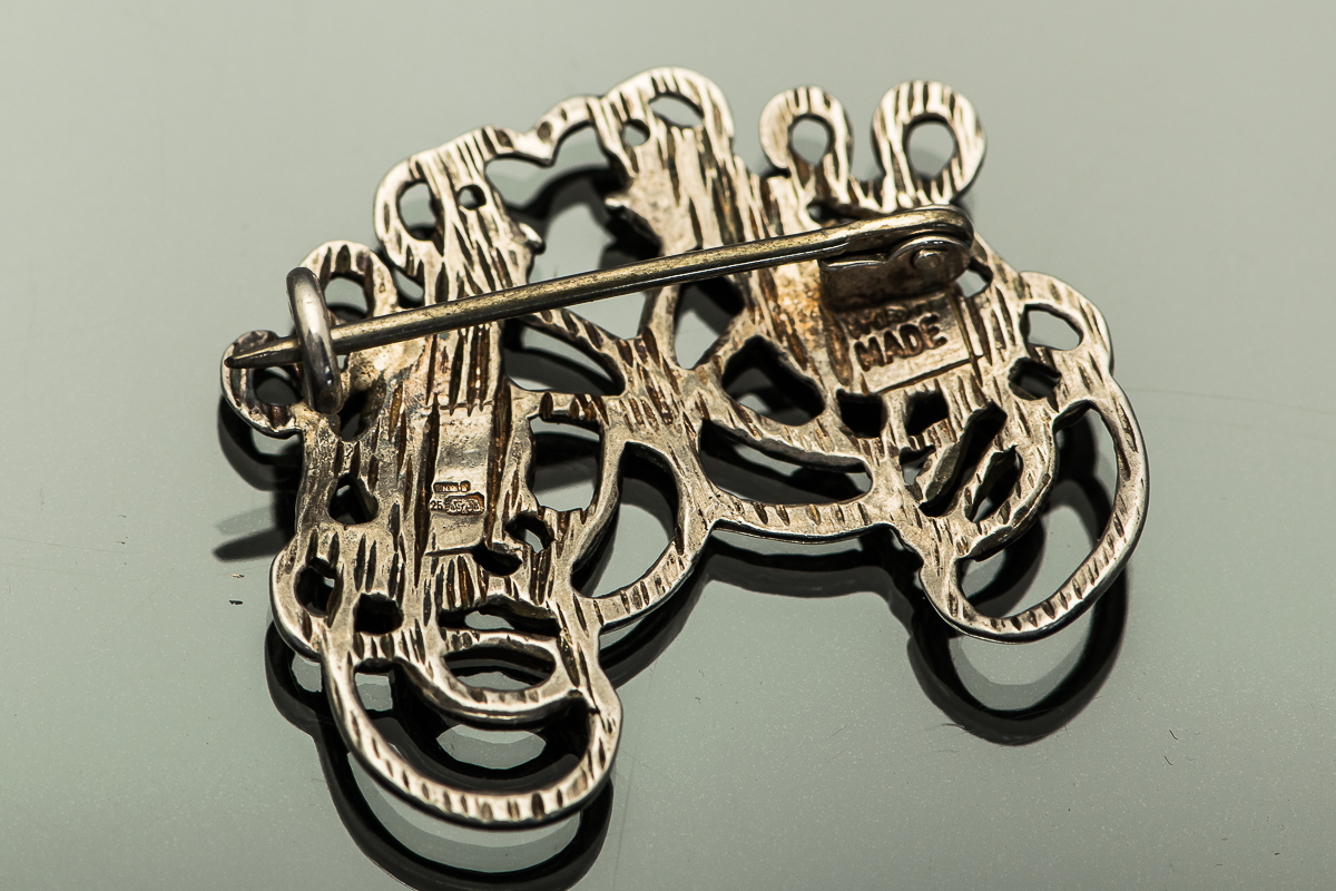 Vintage Irish Made Sterling Silver Bird Brooch