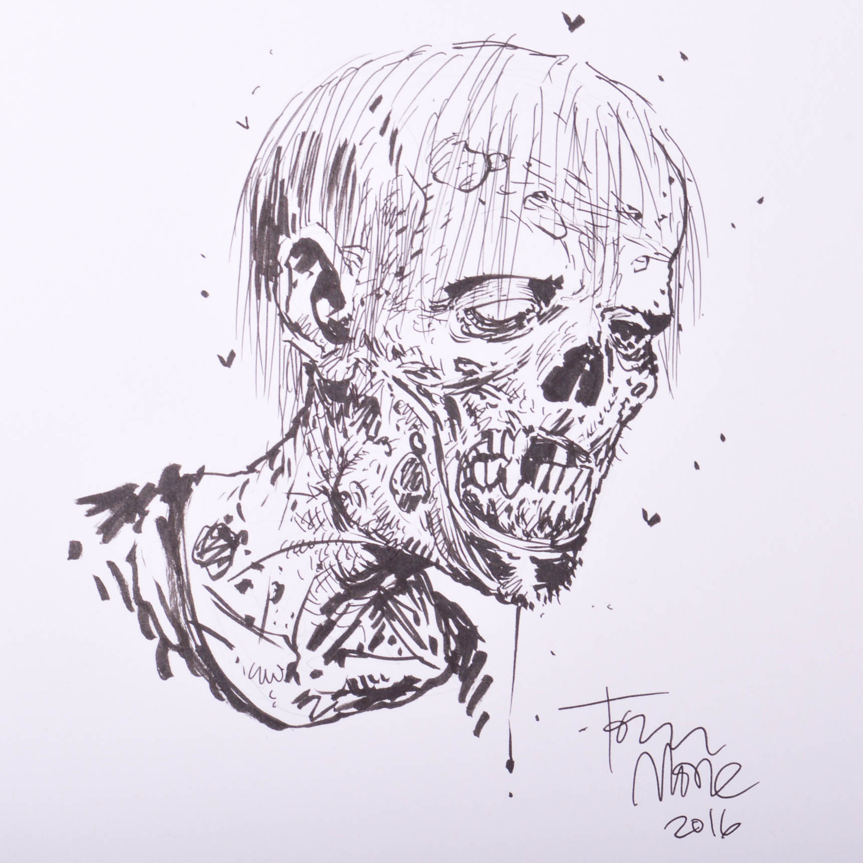 Tony Moore Zombie Sketch