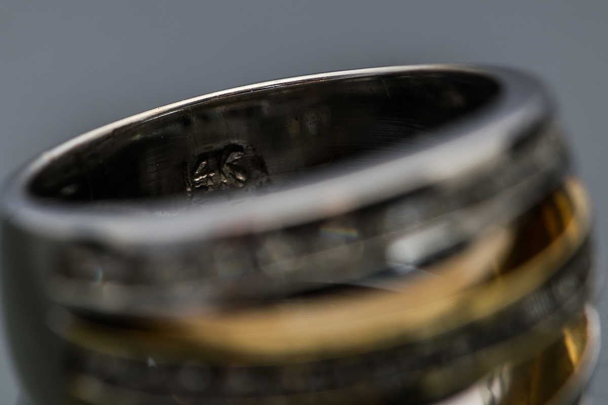 14K White and Yellow Gold Three Layer 1.20 CTW Diamond Ring