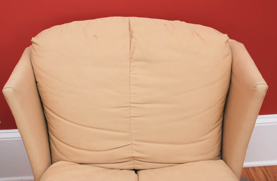 Pair of Upholstered Khaki Wingback Accent Chairs