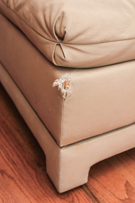 Pair of Upholstered Khaki Wingback Accent Chairs