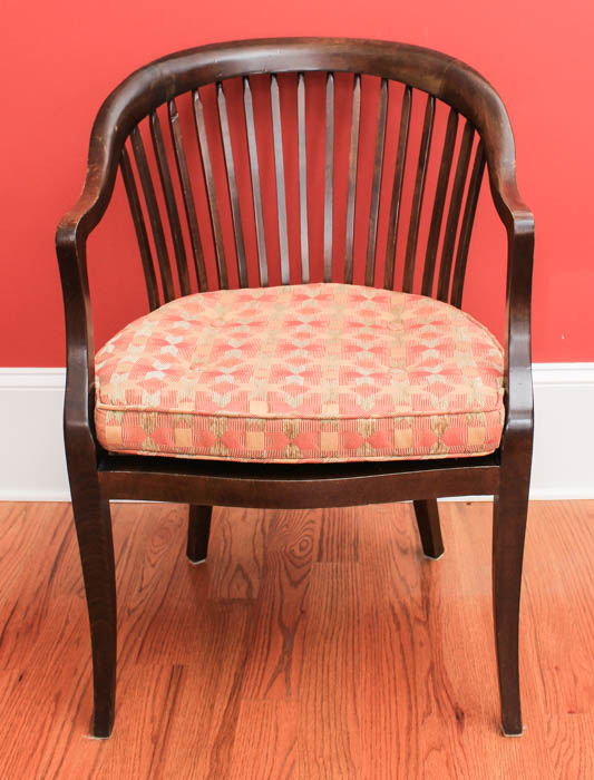 Pair of Barrel Back Armchairs