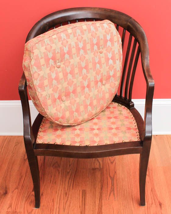 Pair of Barrel Back Armchairs