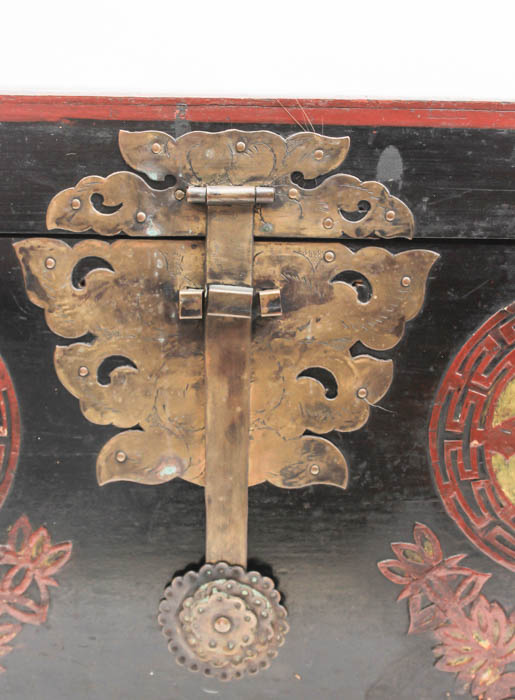 Antique Korean Wooden Trunk