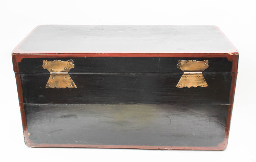 Antique Korean Wooden Trunk