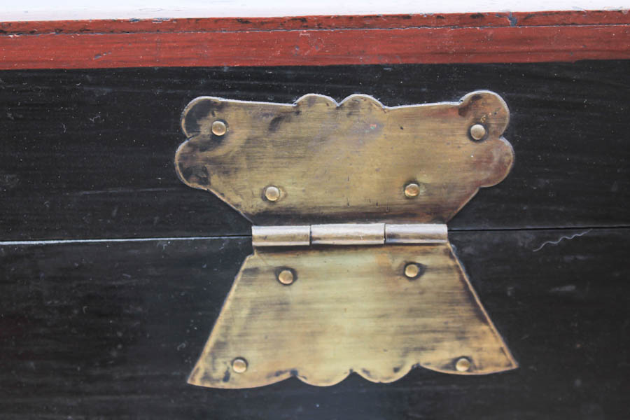 Antique Korean Wooden Trunk