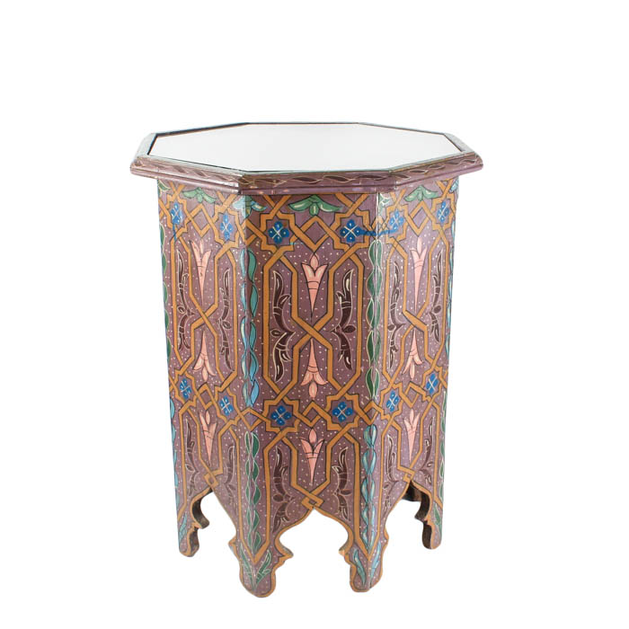 Hand Painted Octagonal Accent Table