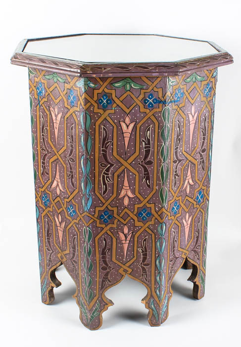 Hand Painted Octagonal Accent Table