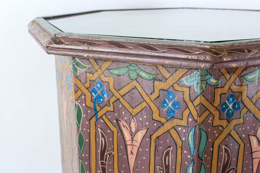 Hand Painted Octagonal Accent Table