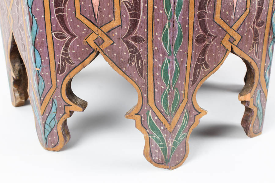 Hand Painted Octagonal Accent Table