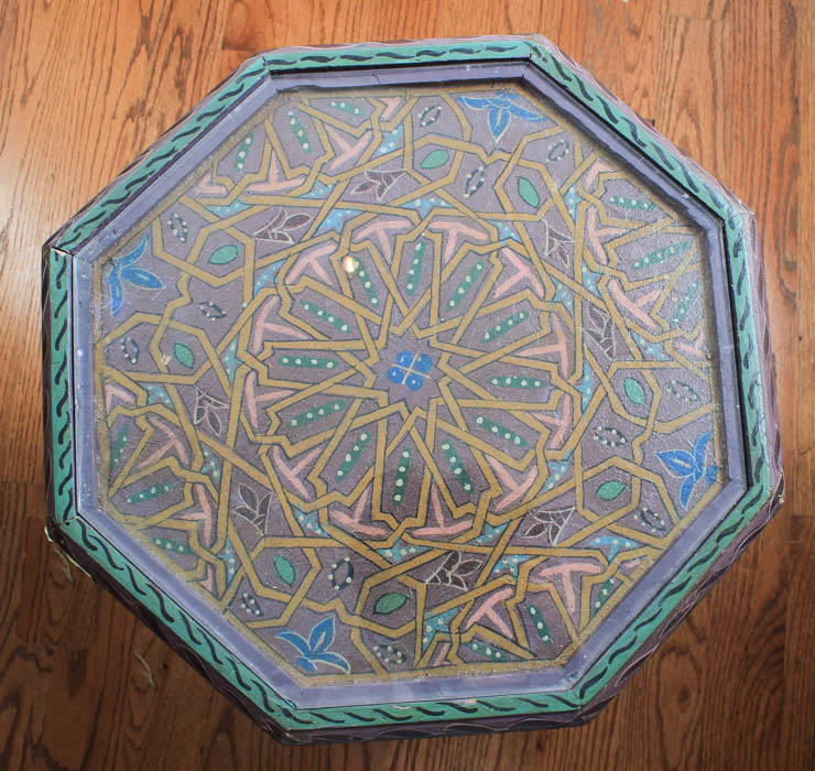 Hand Painted Octagonal Accent Table
