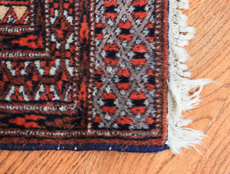 Hand-Knotted Pakistani Jaldar Bokhara Accent Rug