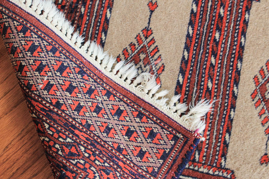 Hand-Knotted Pakistani Jaldar Bokhara Accent Rug