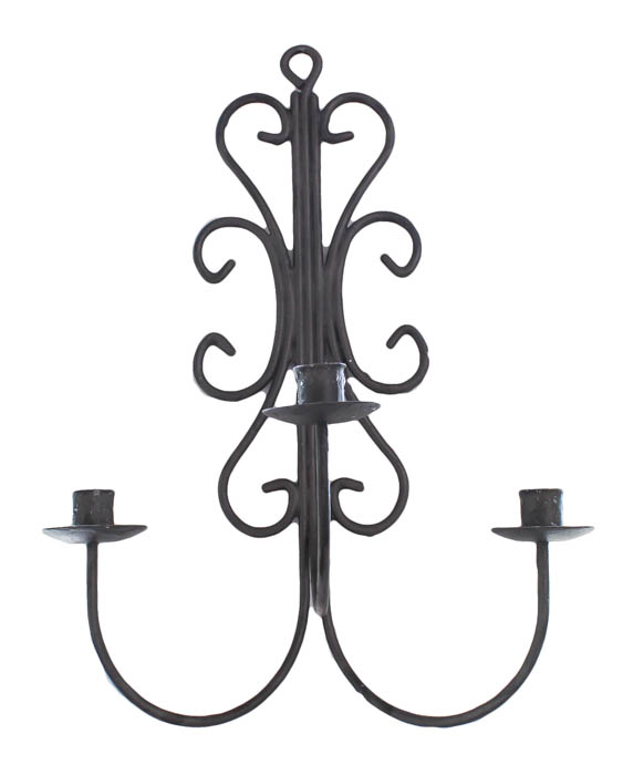 Pair of Wrought Iron Candle Sconces