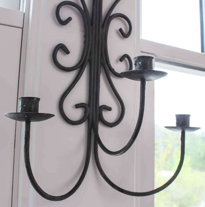 Pair of Wrought Iron Candle Sconces
