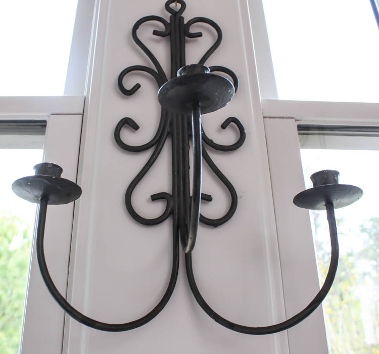 Pair of Wrought Iron Candle Sconces