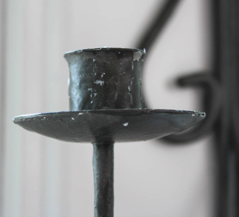 Pair of Wrought Iron Candle Sconces