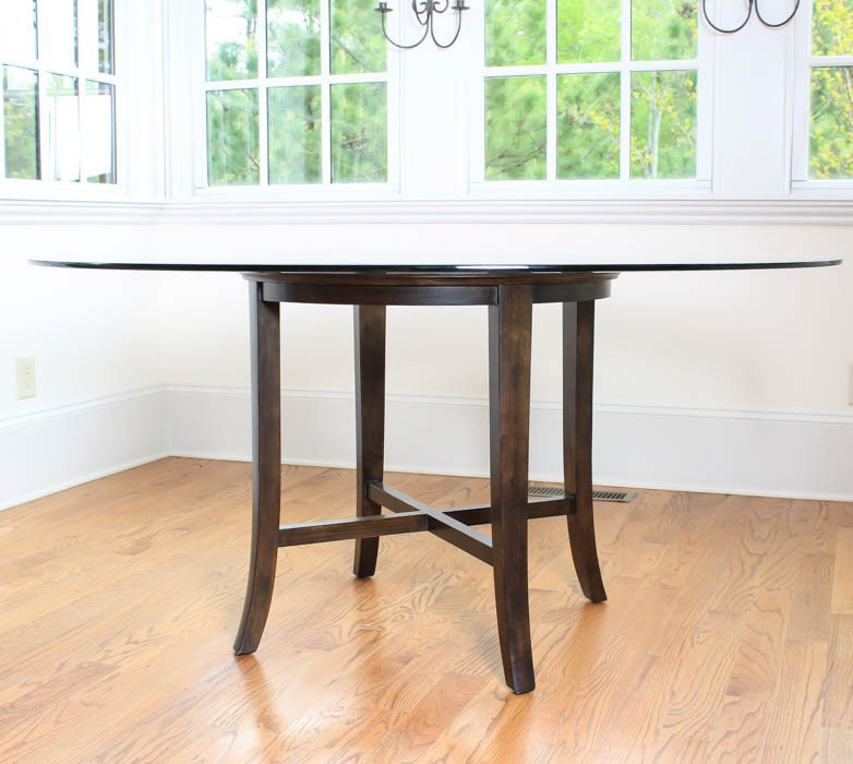Round Glass Top Dining Table