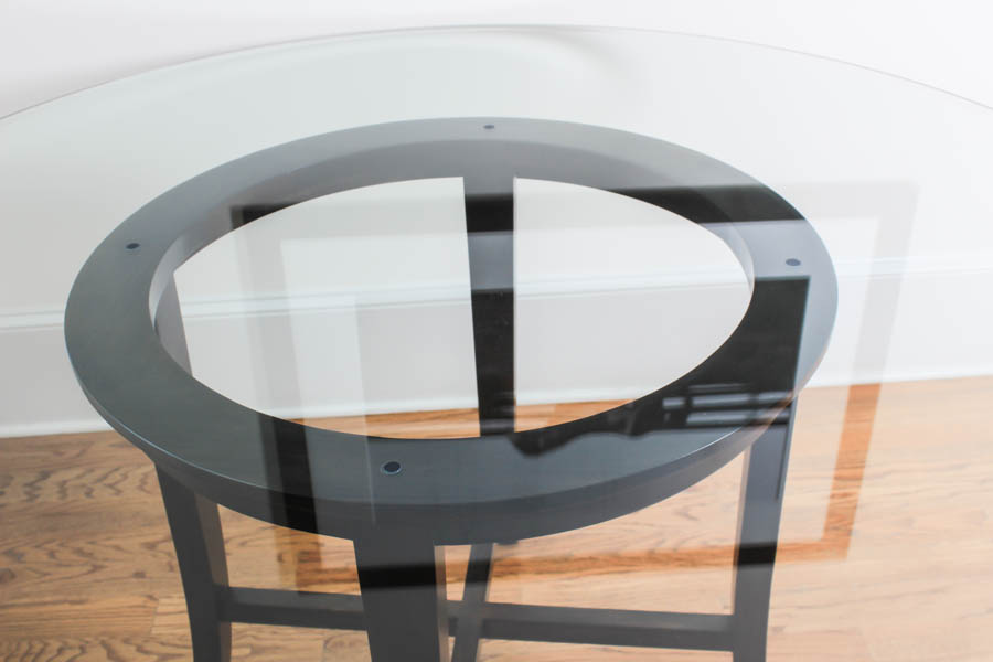 Round Glass Top Dining Table