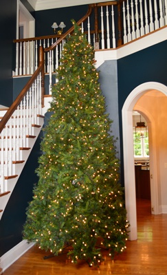 Large Illuminated 12' Yuletide Pine Artificial Christmas Tree