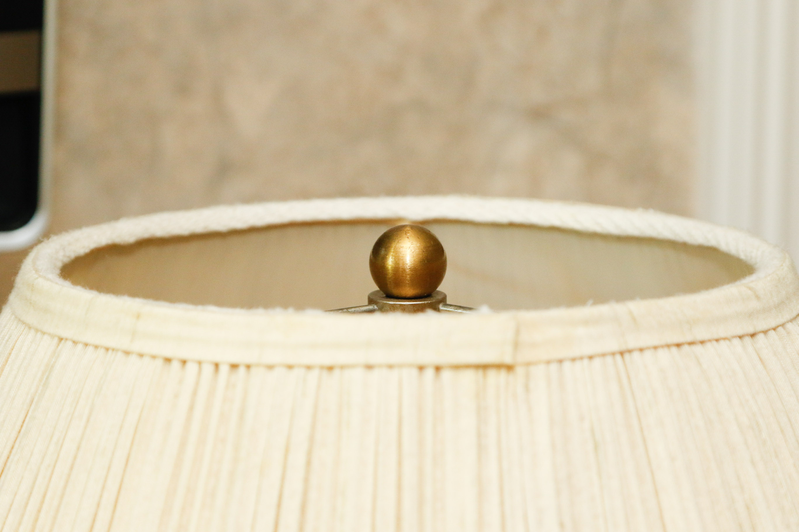 Pair of Chinese Style Hand Painted Table Lamps