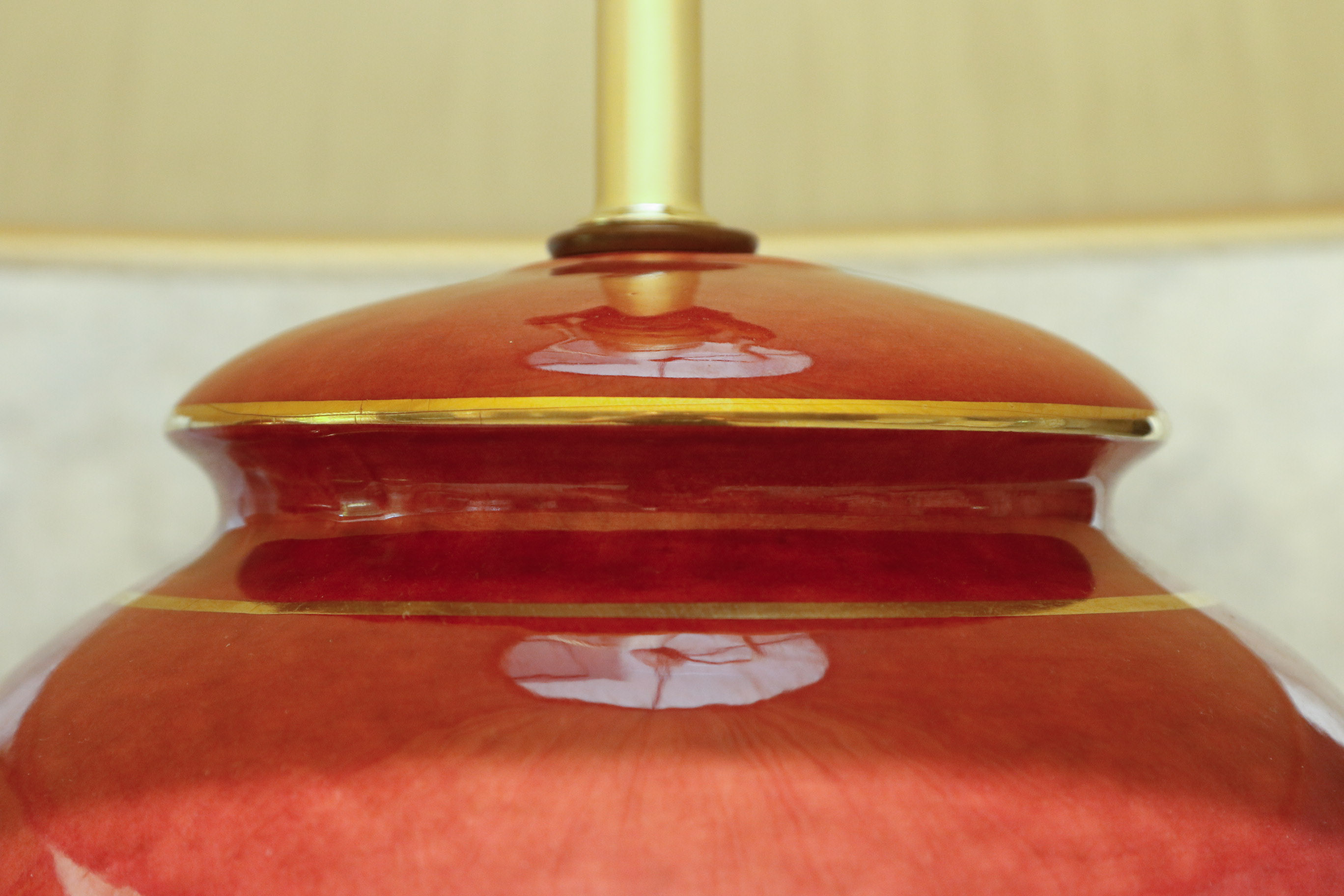 Pair of Chinese Style Hand Painted Table Lamps