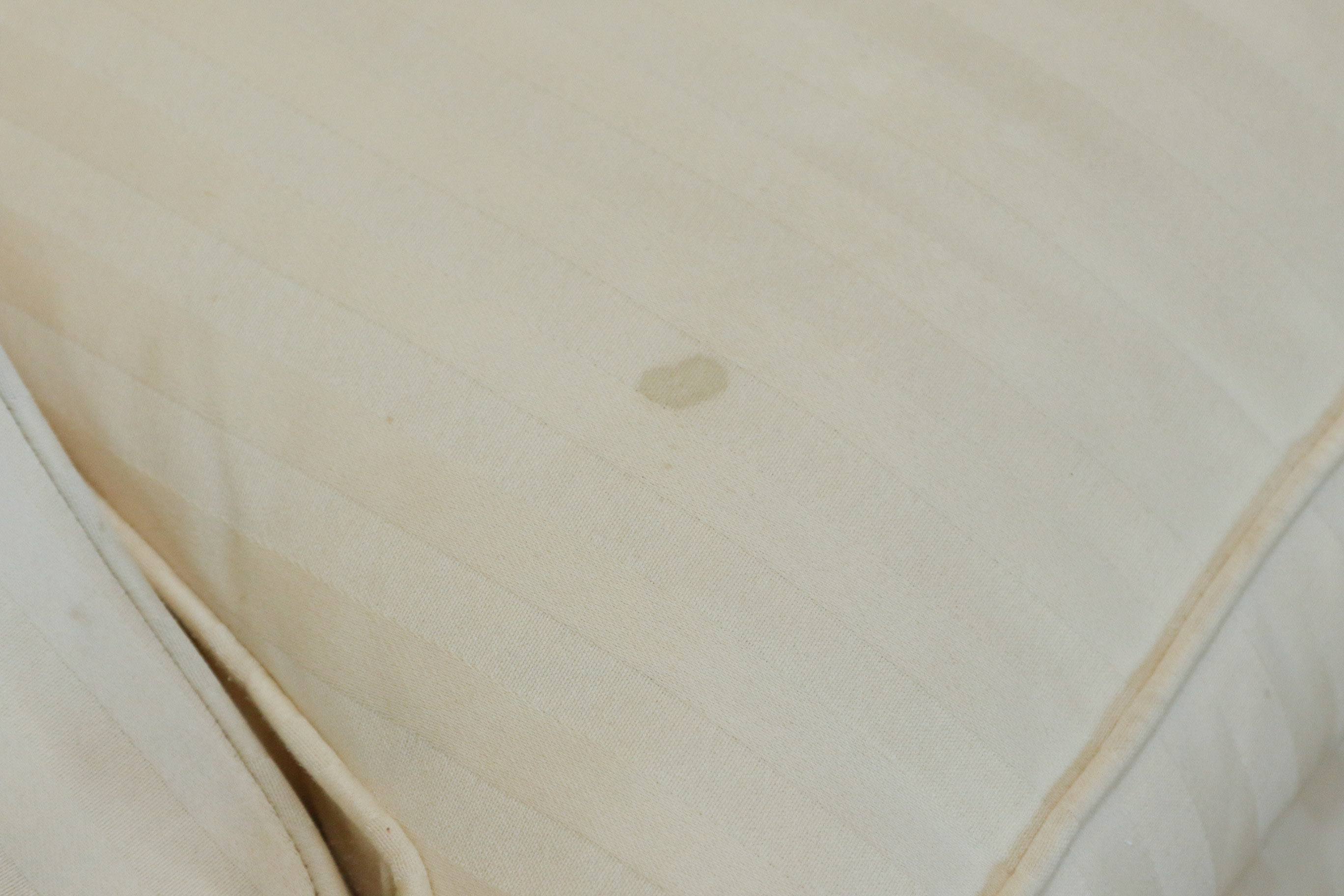 Vintage Henredon Ivory Stripe Brocade Wingback Parlor Chair