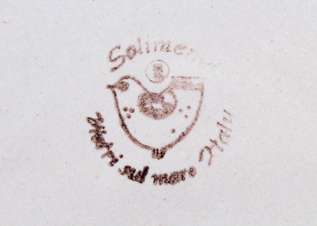 Solimene Vietri "Blue Campagna Chicken" Italian Bowl and Platter