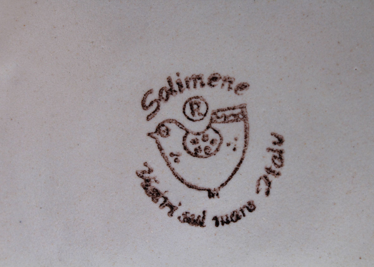 Solimene Vietri "Blue Campagna Chicken" Italian Bowl and Platter