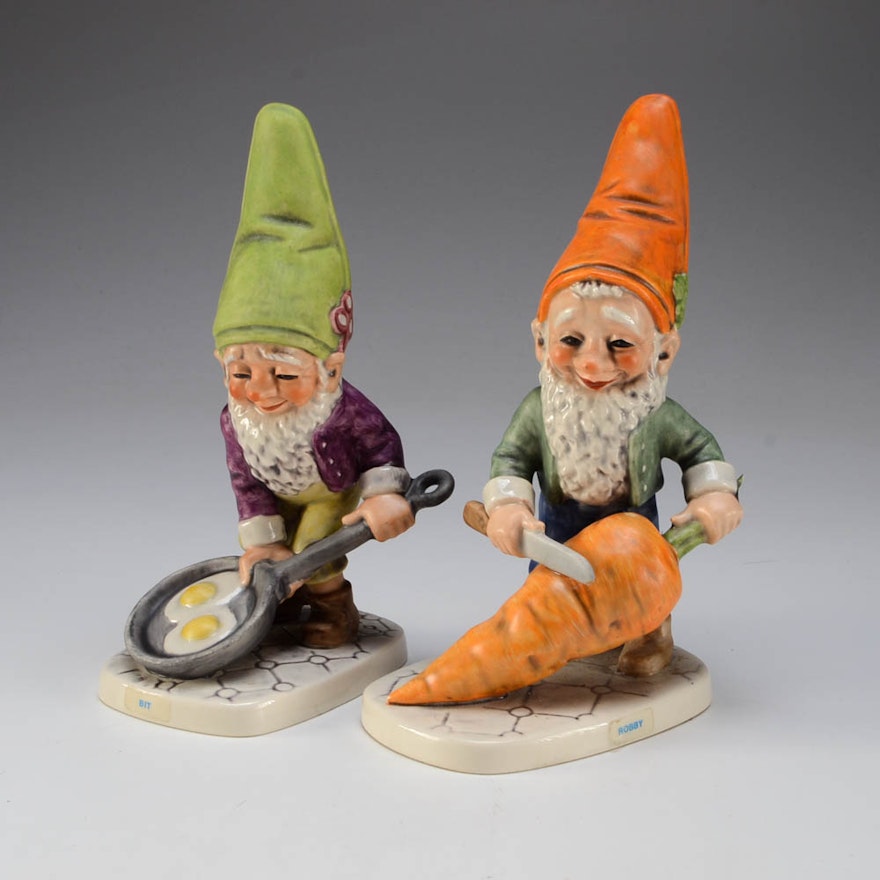 A Grouping of Two Goebel Gnome Figurines