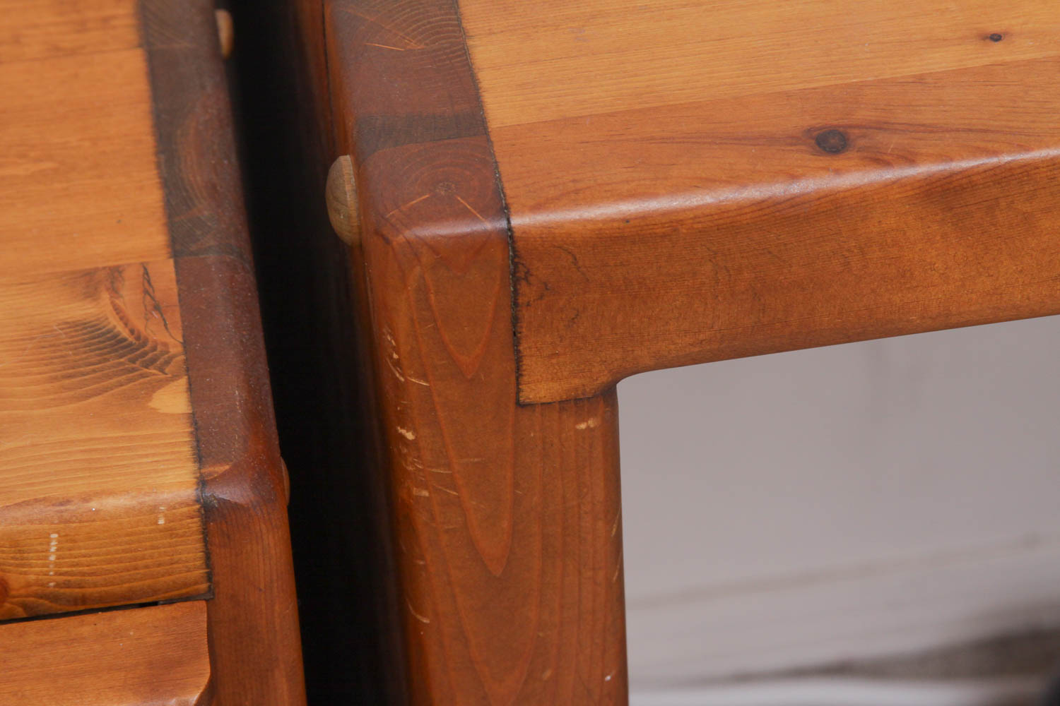 One Layer Desk and Attached Filing Cabinet