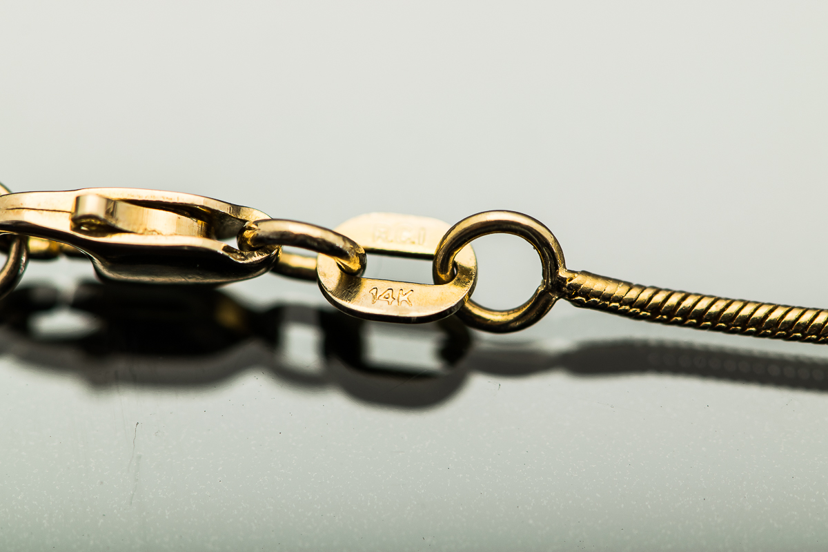 14K Yellow Gold and Deep Blue Sapphire Necklace