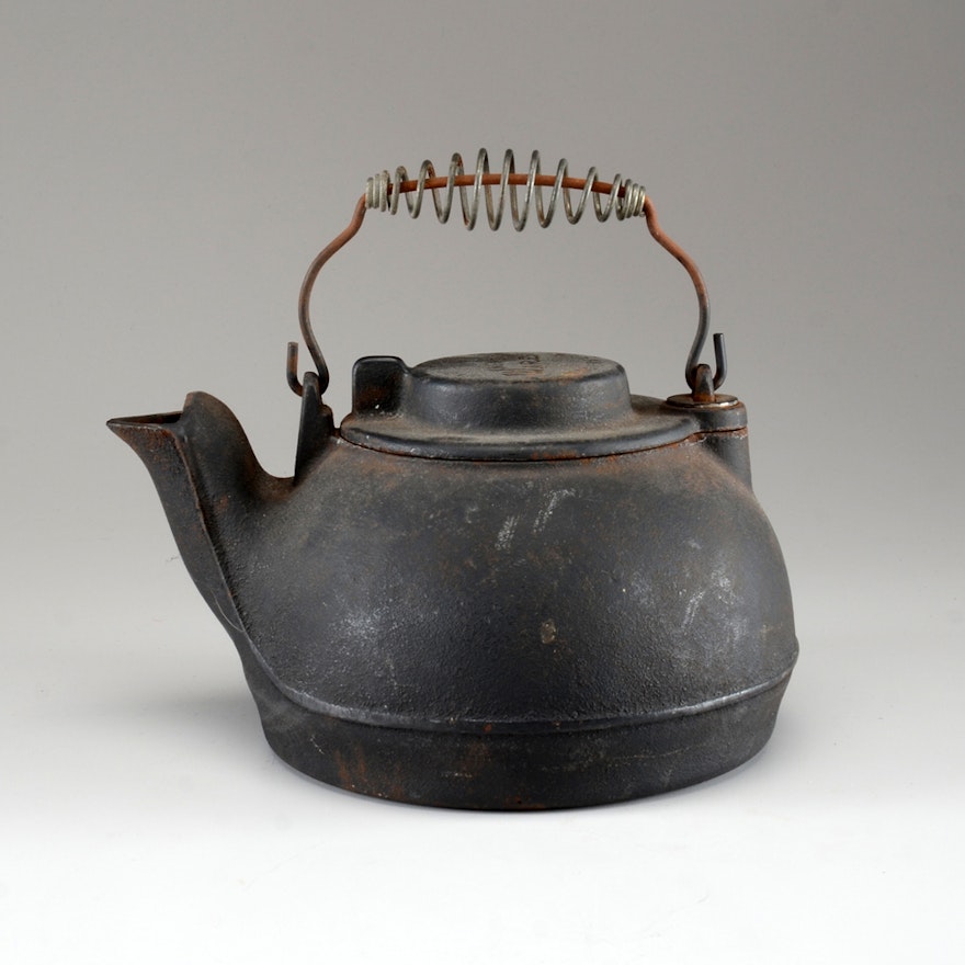 Antique Wagner Cast Iron Tea Kettle