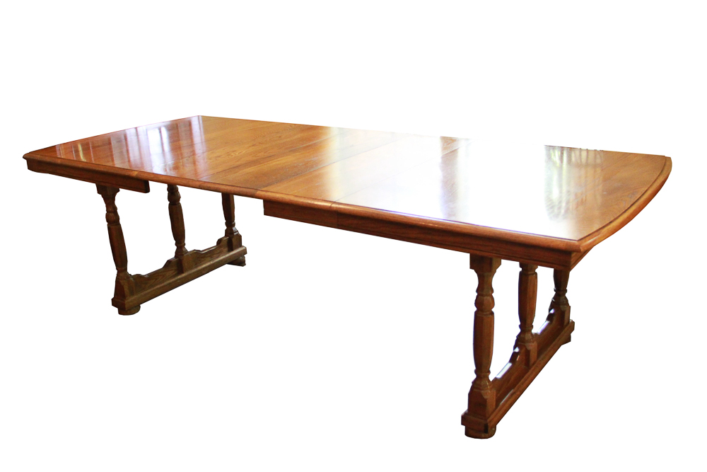 Traditional Oak Dining Table with Leaf Extensions | Everything But The ...