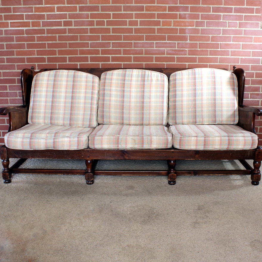 Vintage Ethan Allen "Old Tavern" Pine and Cushion Sofa