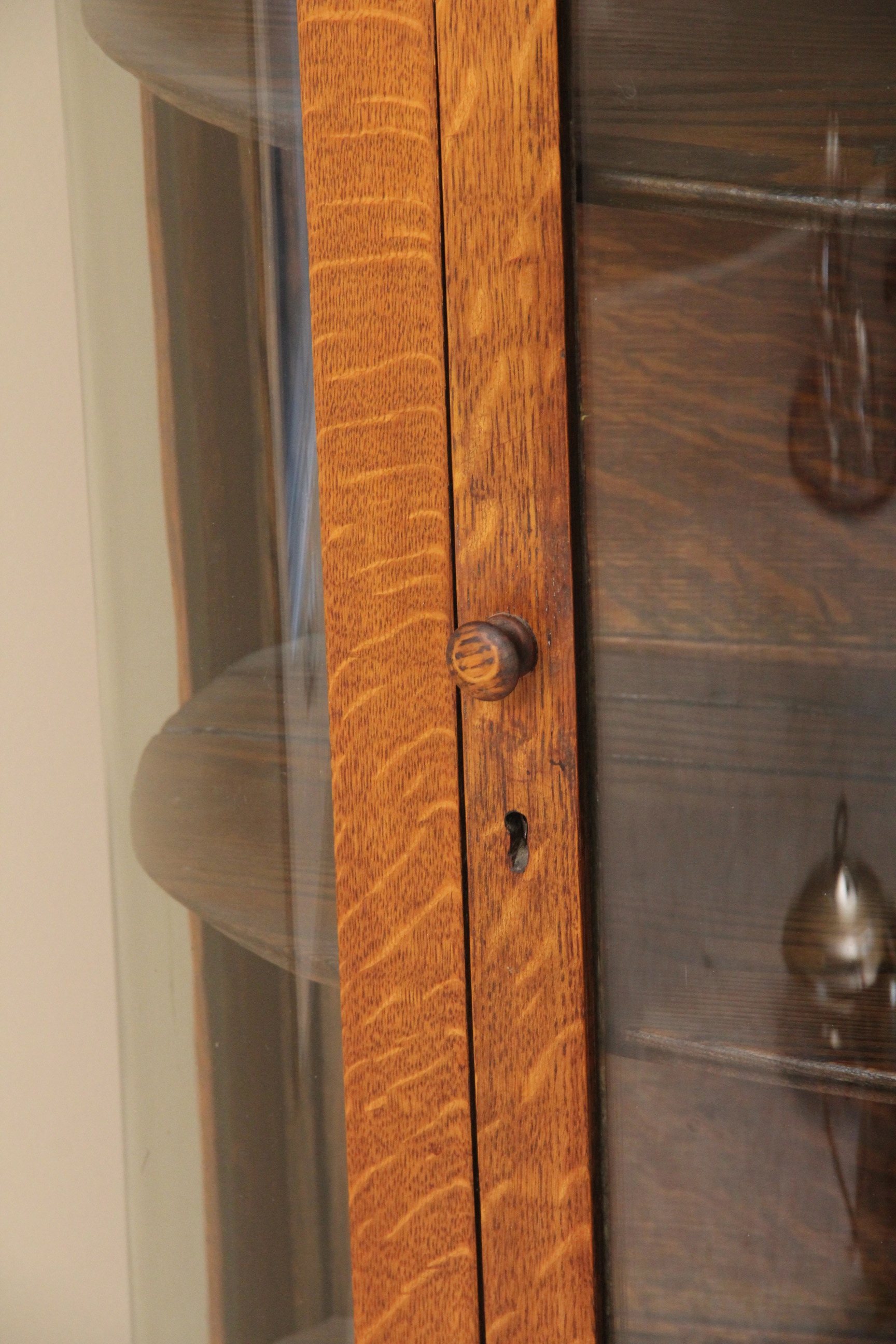 Antique Oak China Cabinet