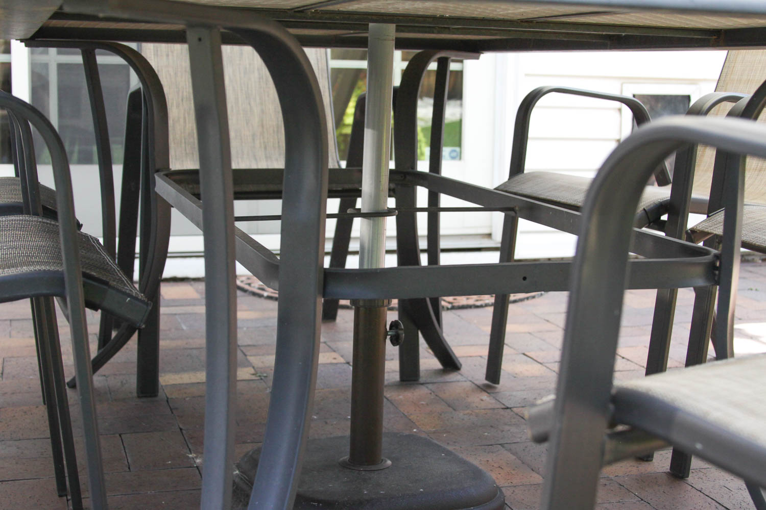 Outdoor Table, Chairs and Umbrella