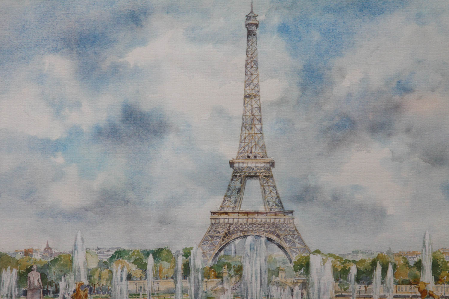 Eiffel Tower Offset Lithograph
